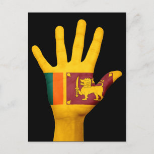 Sri Lanka flag postcard