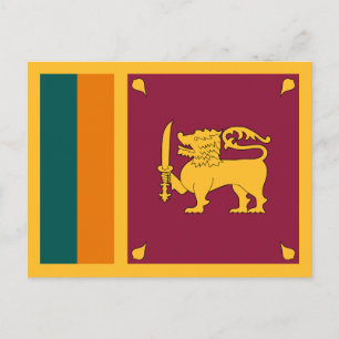 Sri Lanka Flag Postcard