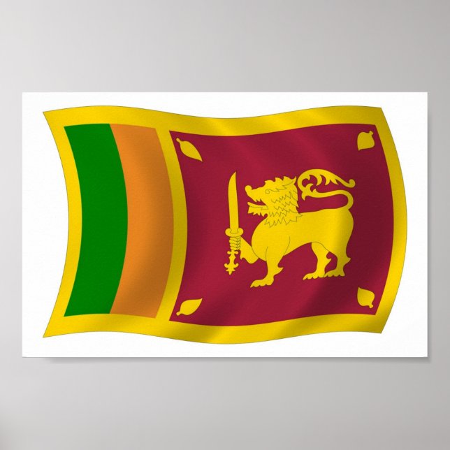 Sri Lanka Flag Poster Print (Front)