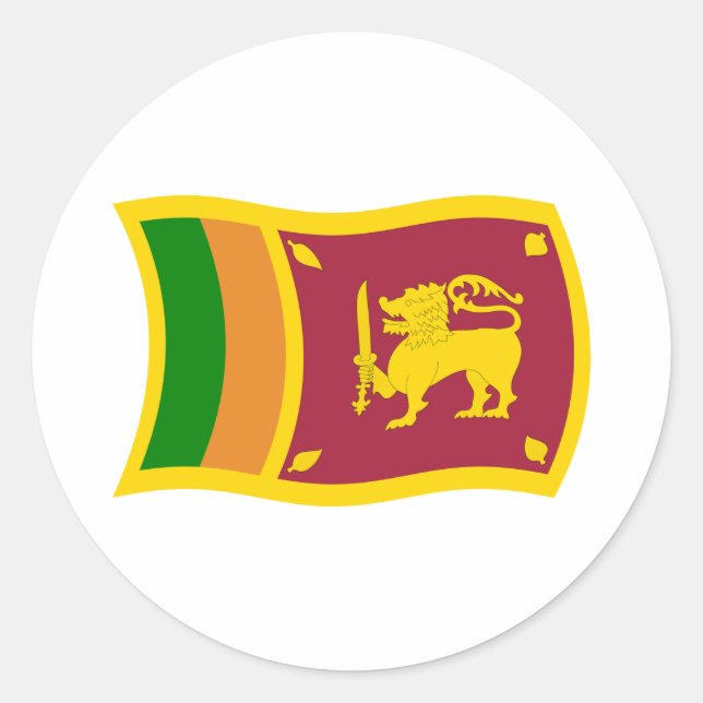 Sri Lanka Flag Sticker (Front)