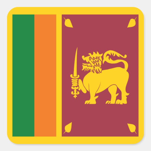 Sri Lanka Flag Sticker (Front)