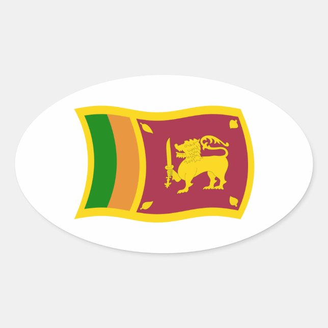 Sri Lanka Flag Sticker (Front)