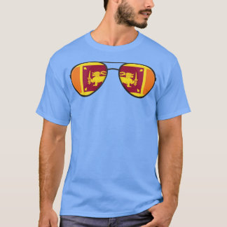 Sri Lanka Flag Sunglasses  T-Shirt