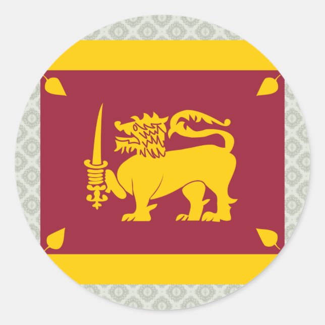 Sri Lanka High quality Flag Classic Round Sticker (Front)