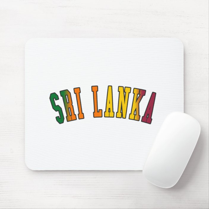 Sri Lanka in National Flag Colors Mousepad