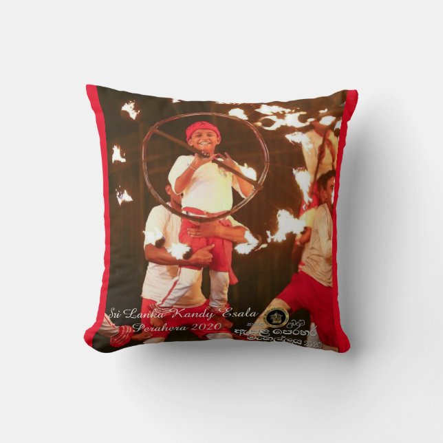 Sri Lanka Kandy Esala Perahera 2020 Throw Pillow (Front)
