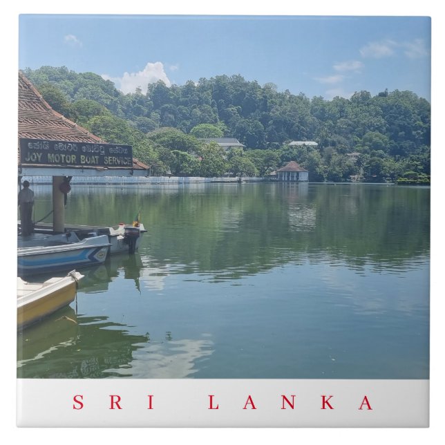 Sri Lanka Kandy Lake view ceramic tile (Front)