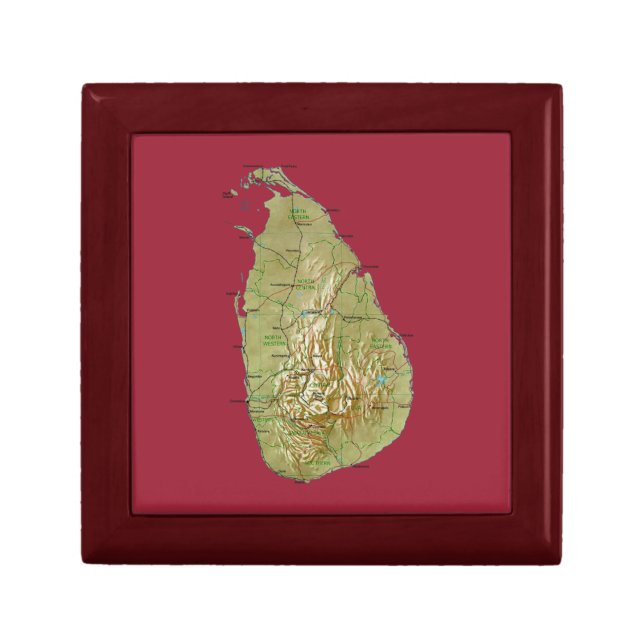 Sri Lanka Map Gift Box (Front)