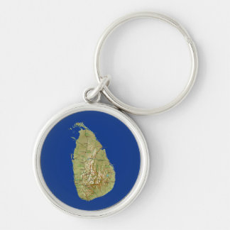 Sri Lanka Map Keychain