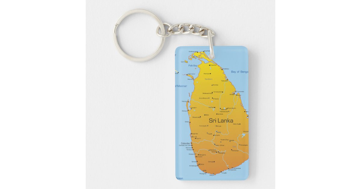 Sri Lanka Map Keychain Zazzle