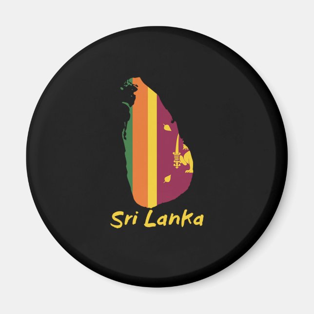 Sri Lanka Map Proud Sri Lankan Asia Gift Magnet (Front)