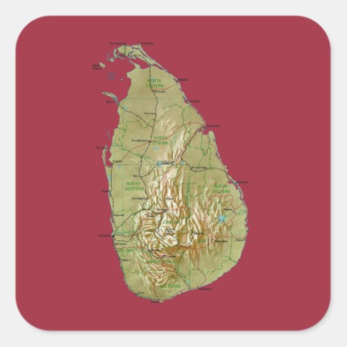 Sri Lanka Map Sticker