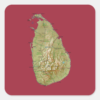 Sri Lanka Map Sticker
