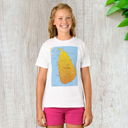 Sri Lanka Map T_Shirt