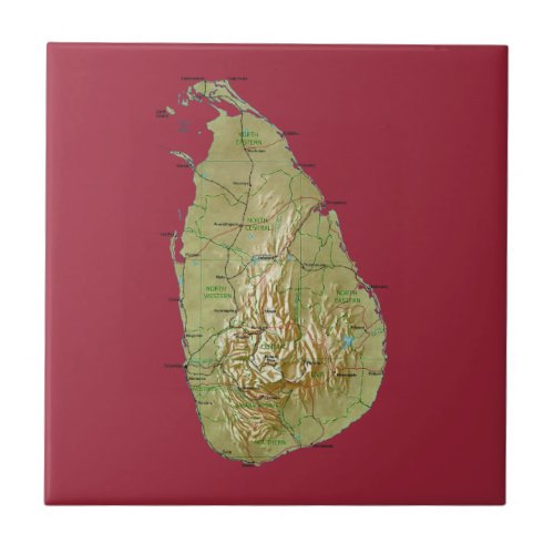 Sri Lanka Map Tile