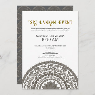 Sri Lanka minimalist heritage design Invitation