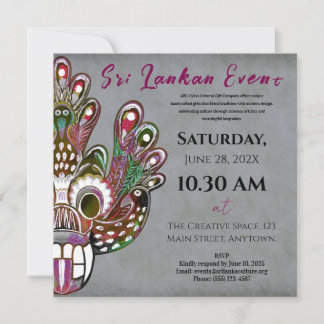 Sri Lanka Modern Cultural design Invitation