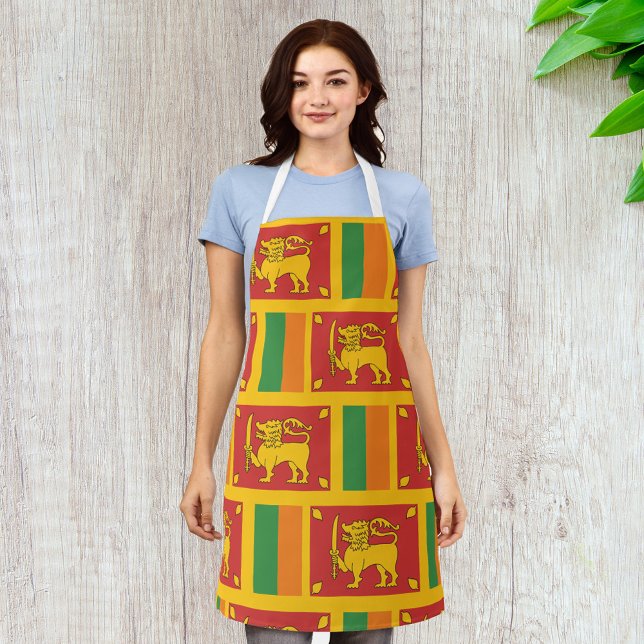 Sri Lanka National Flag Lion Symbol Apron (Creator Uploaded)