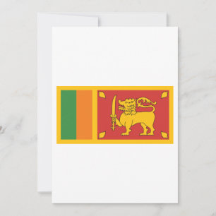 Sri Lanka National Flag Lion Symbol Invitation