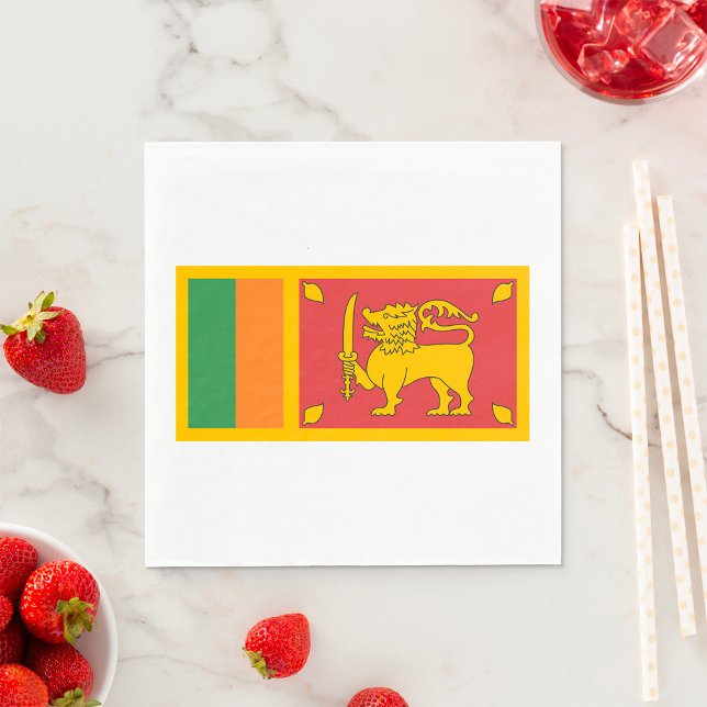 Sri Lanka National Flag Lion Symbol Napkins (Creator Uploaded)