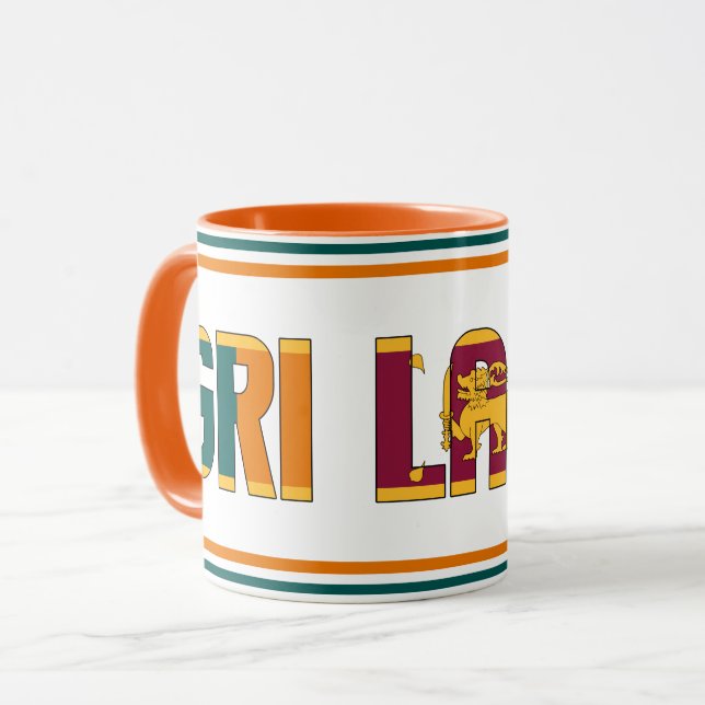 Sri Lanka National Flag Patriotic Coffee Mug (Front Left)