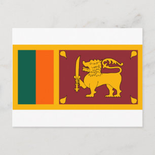 Sri Lanka National World Flag Postcard