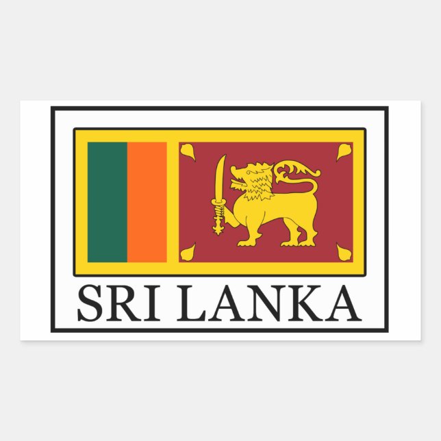 Sri Lanka Rectangular Sticker (Front)