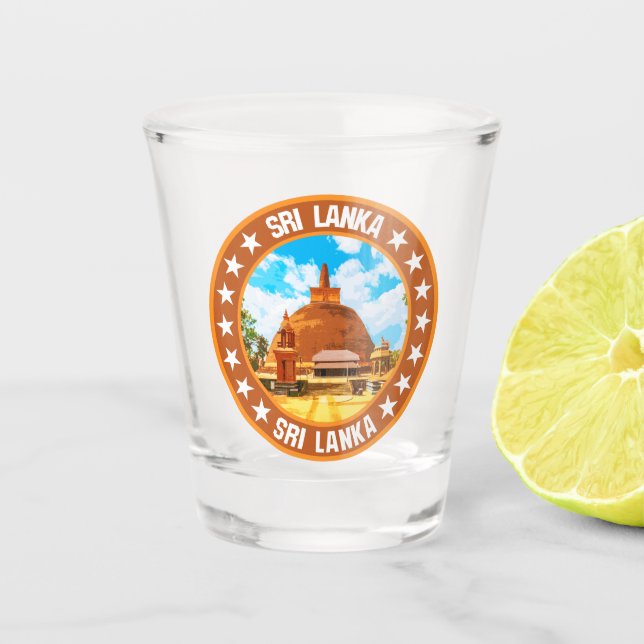 Sri Lanka                                          Shot Glass (Front)
