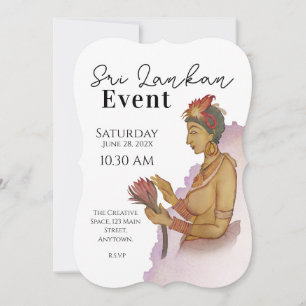 Sri Lanka Sigiri Paintings Invitation