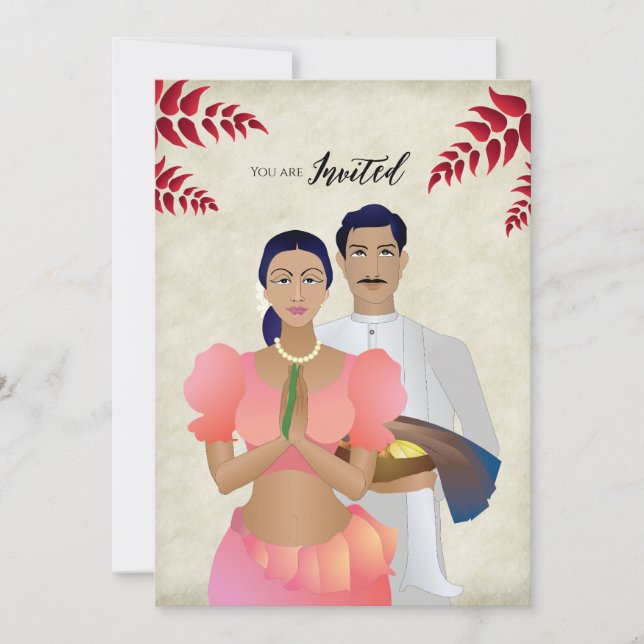 Sri Lanka Sinhala New Year Invitation (Front)