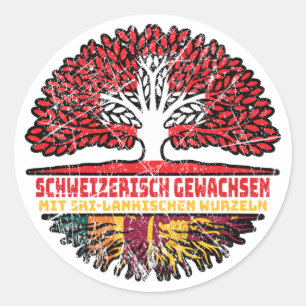 Sri Lanka Sri Lankan Swiss Tree Classic Round Sticker