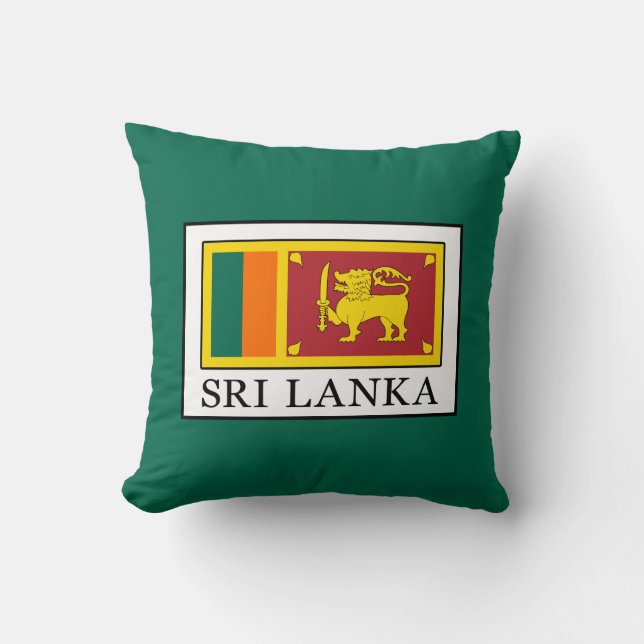 Sri Lanka Throw Pillow (Front)