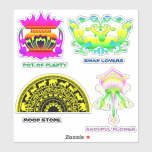 Sri Lanka traditional art sticker pack