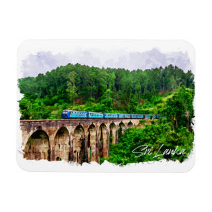 Sri Lanka Train Panorama View Magnet