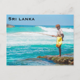 Sri lanka Vintage Travel Tourism Add Postcard