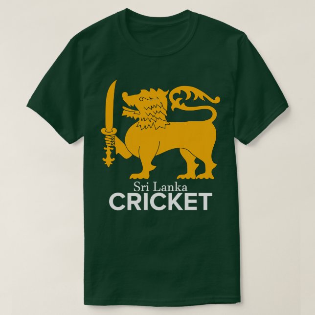 Sri Lankan Cricket Fan Desing T-Shirt (Design Front)