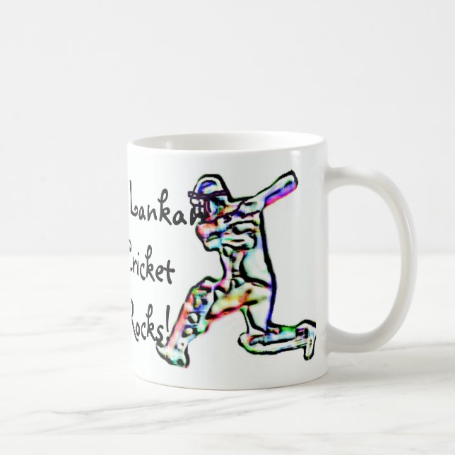Sri Lankan cricket rocks flag mug (Right)