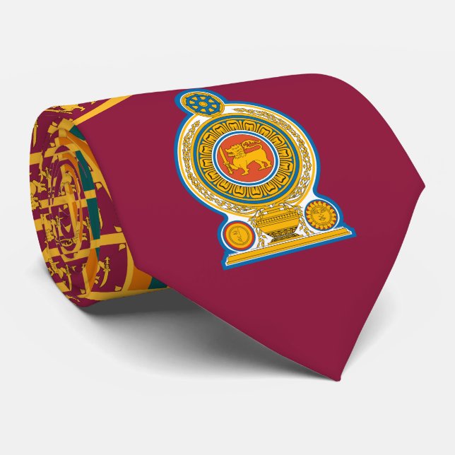 Sri Lankan Flag & Emblem, Flag of Sri Lanka Neck Tie (Rolled)