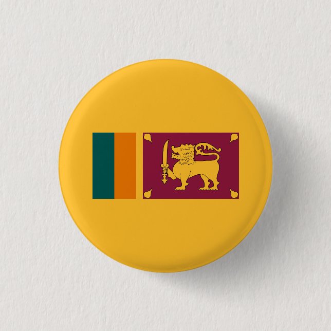 Sri Lankan Flag, Flag of Sri Lanka Button (Front)