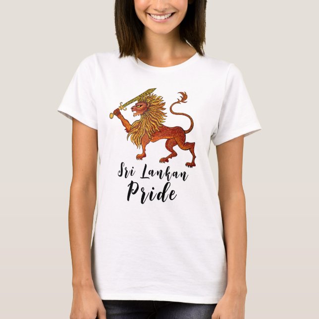 Sri Lankan flag lion T-Shirt (Front)