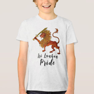 Sri Lankan flag lion Tri-Blend Shirt