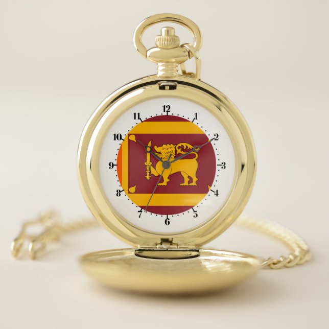Sri Lankan flag Pocket Watch (Inside)