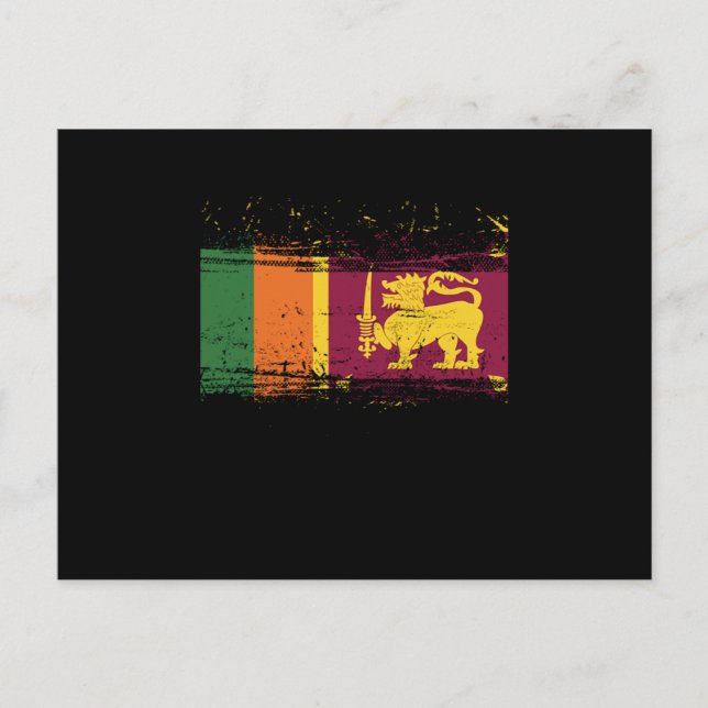 Sri Lankan Flag Sri Lanka Culture National Country Postcard (Front)