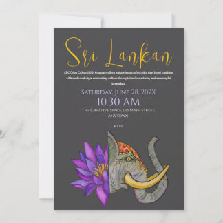 Sri Lankan Heritage Hand-painted Invitation