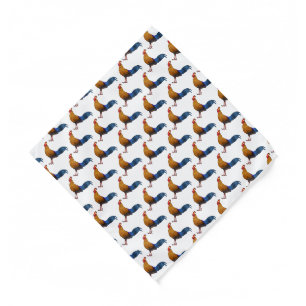 Sri Lankan junglefowl bird cartoon illustration Bandana