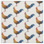 Sri Lankan junglefowl bird cartoon illustration  Fabric