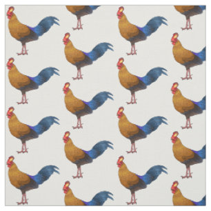 Sri Lankan junglefowl bird cartoon illustration  Fabric