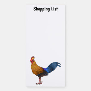 Sri Lankan junglefowl bird cartoon illustration  Magnetic Notepad