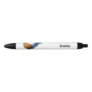 Sri Lankan junglefowl bird cartoon illustration Pen