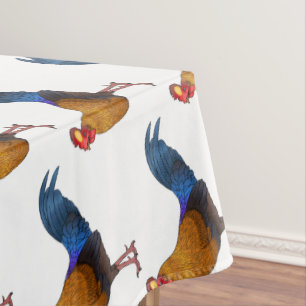 Sri Lankan junglefowl bird cartoon illustration Tablecloth